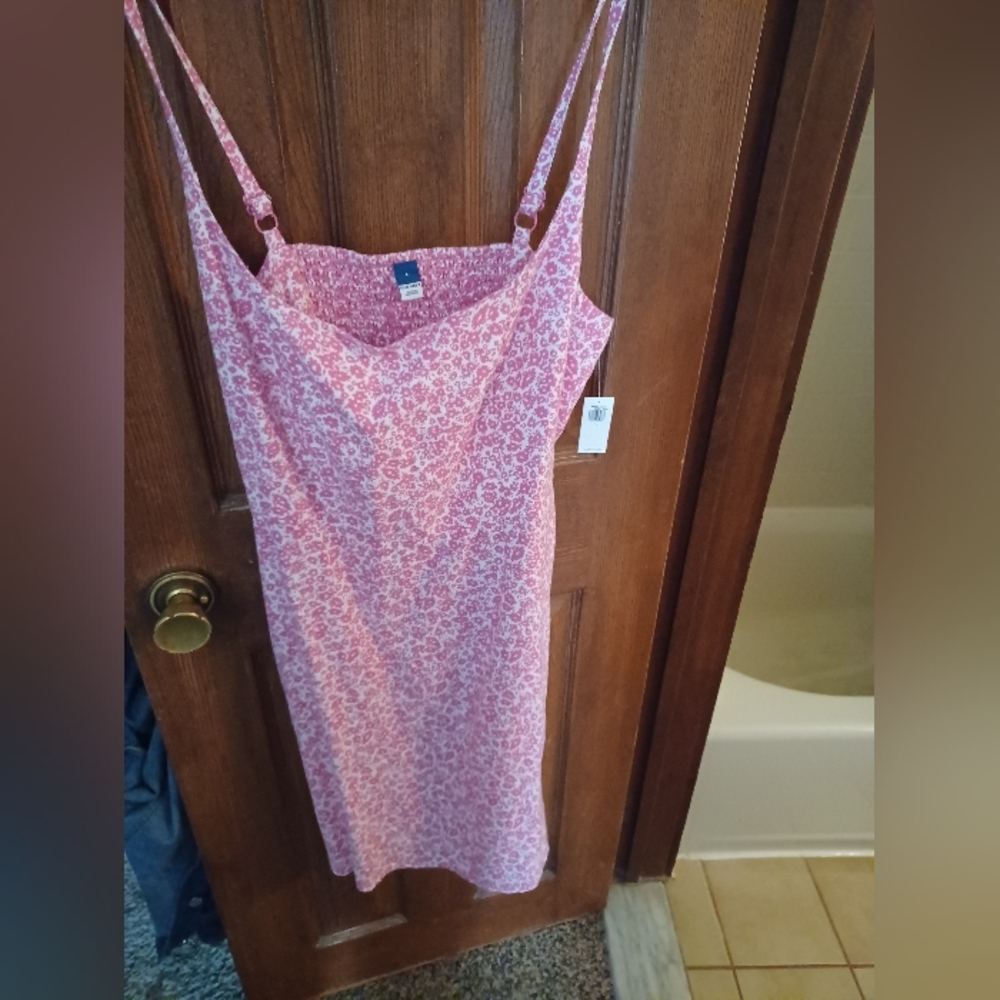 Pink Sun Dress with Adjustable Straps